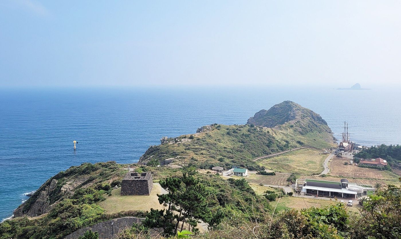 Bờ biển đảo Jeju nhìn từ trên cao