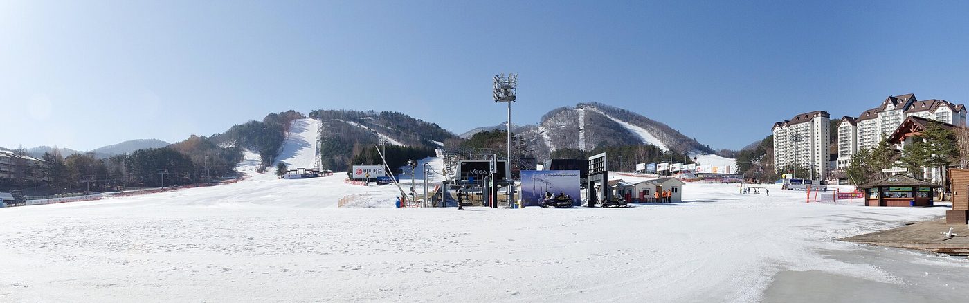 Các đường trượt tuyết ở khu Yongpyong, vùng Pyeongchang